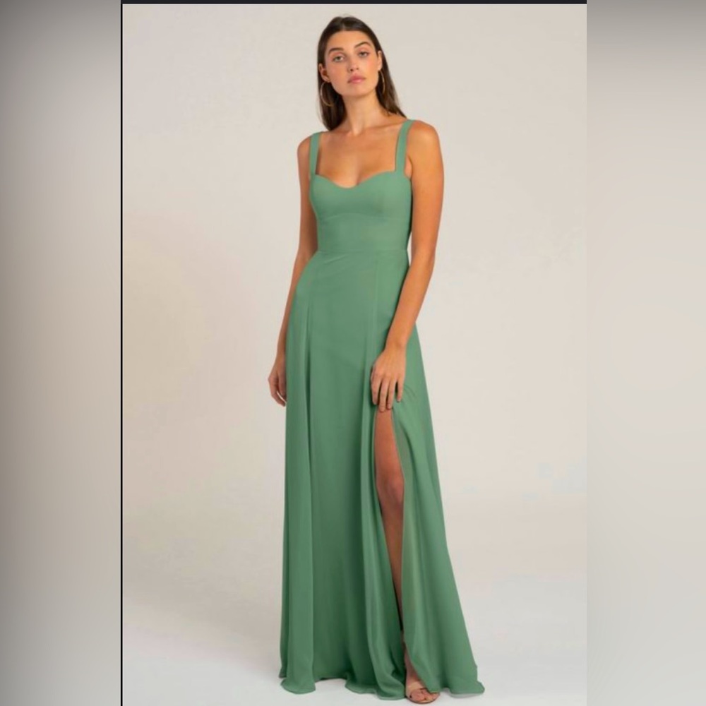 Jenny Yoo Harris Dress in Luxe Chiffon- Eucalyptus